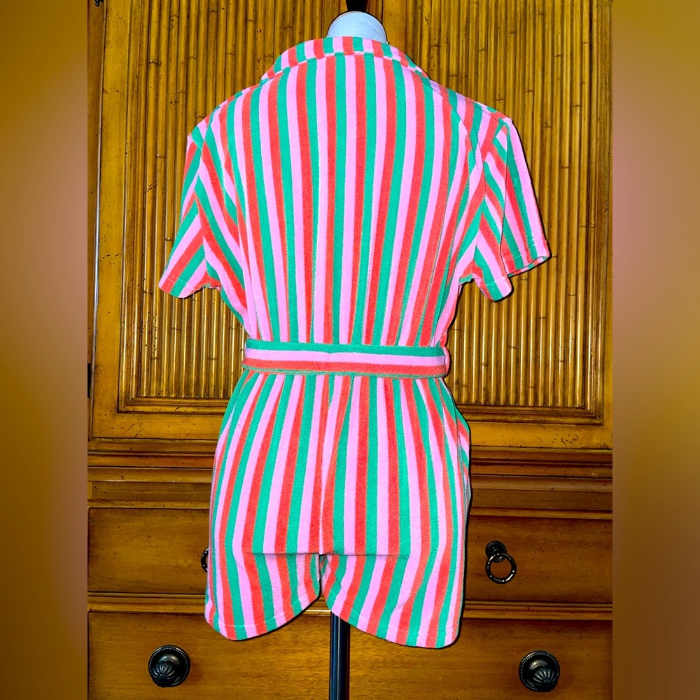 Beach Riot NWT Little Gia Romper, Palm Bch Stripe, GIRLS size 13/14 FitsJr XS/S - Picture 5 of 12